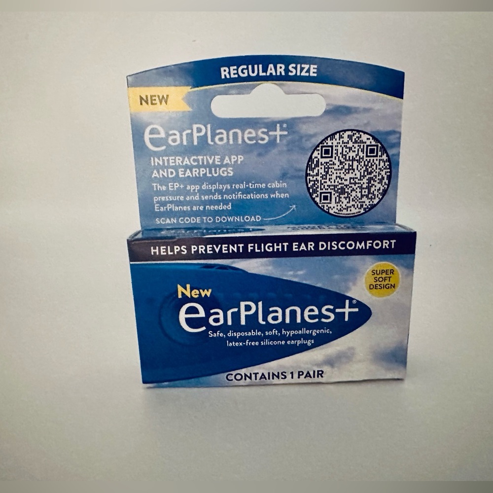 ✈️ EarPlanes Original Earplugs — Fly Happy & Ear-Pain Free! ✨ (Adult Size)